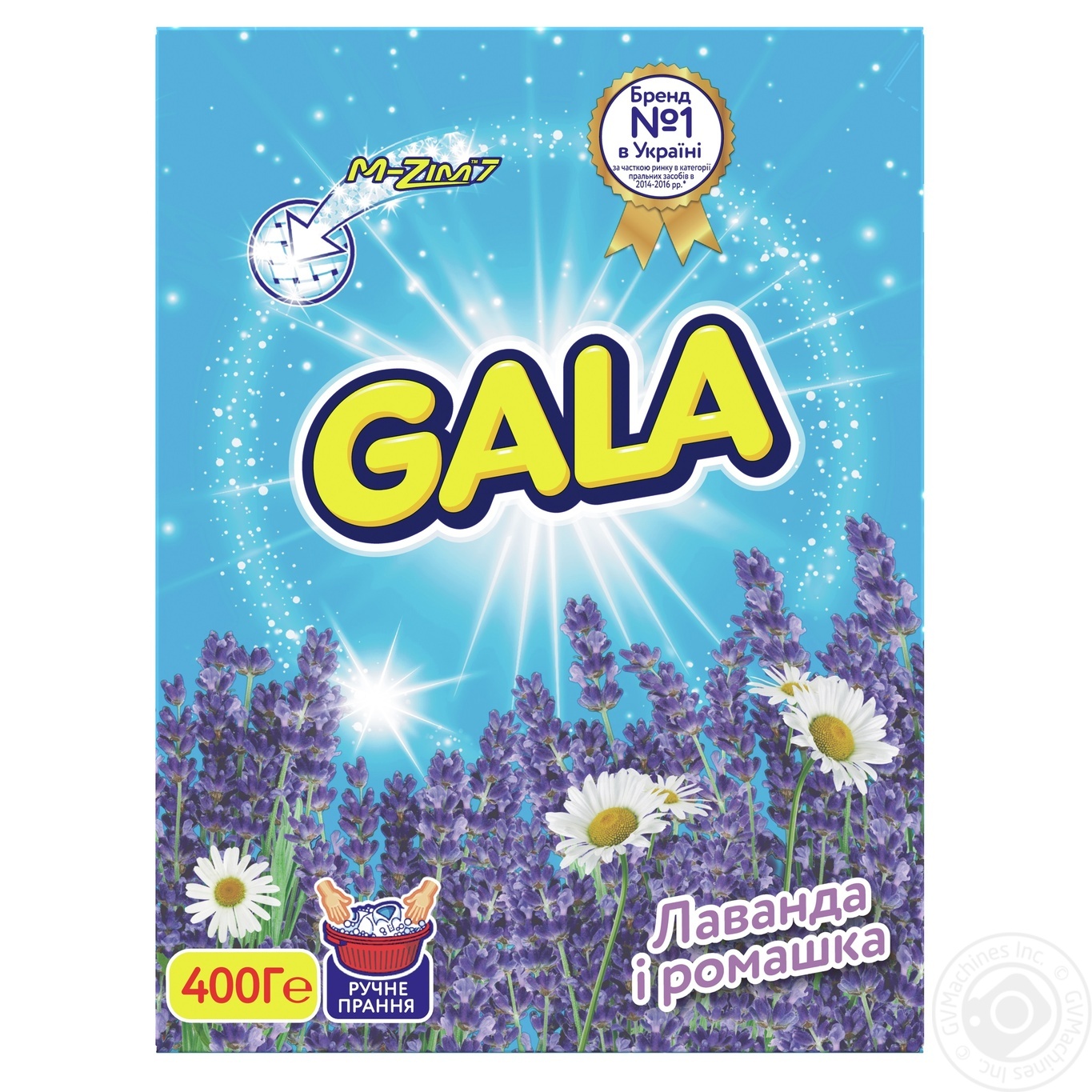 Порошок пральний Gala Лаванда і ромашка для кольорових речей для ручного прання 400г
Порошок пральний Gala Лаванда і ромашка для кольорових речей для ручного прання 400г