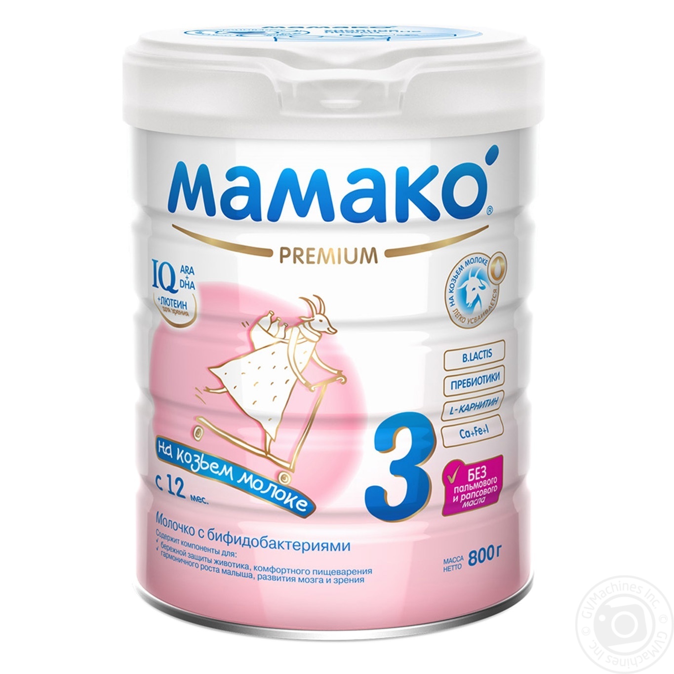 Суміш Мамако 3 Преміум Молочко з біфідобактеріями на основі козиного молока для дітей з 12 місяців 800г
Суміш Мамако 3 Преміум Молочко з біфідобактеріями на основі козиного молока для дітей з 12 місяців 800г